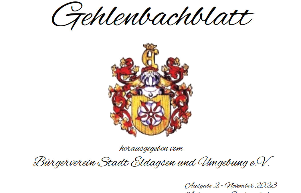 Stand auf dem Weihnachtsmarkt mit neuem Gehlenbachblatt